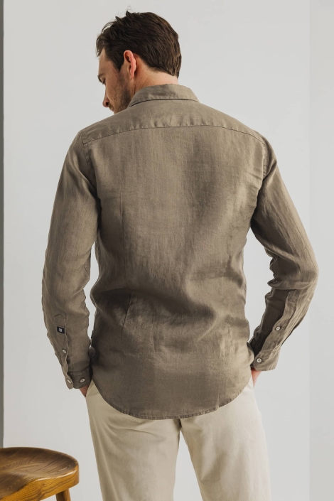 State of Art shirt ls plain linen